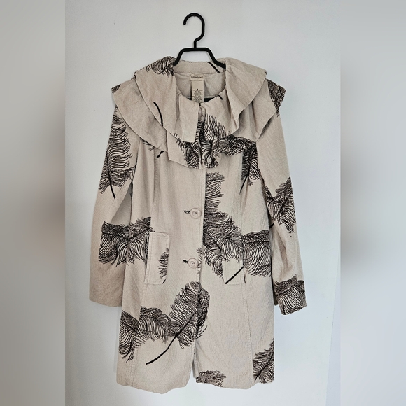 Anthropologie Elevenses Ruffled plume jacket size 8 (Chloe - Amanda Seyfried) - Picture 1 of 5